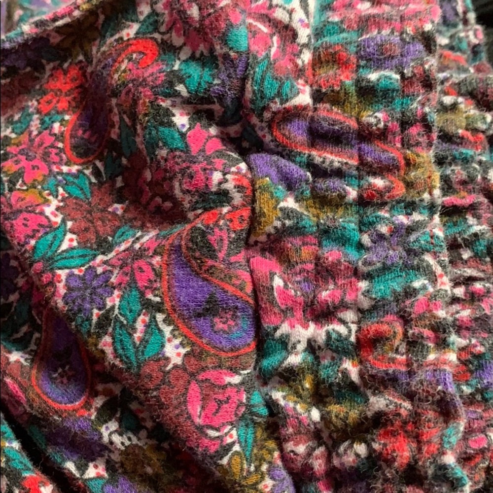HANDMADE VINTAGE Pleated Comfortable Floral Pants - Picture 4 of 4